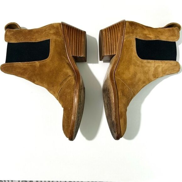 Rag & Bone Walker Banana Saffron Suede Chelsea Ankle Boots SIZE 6 - Picture 4 of 13